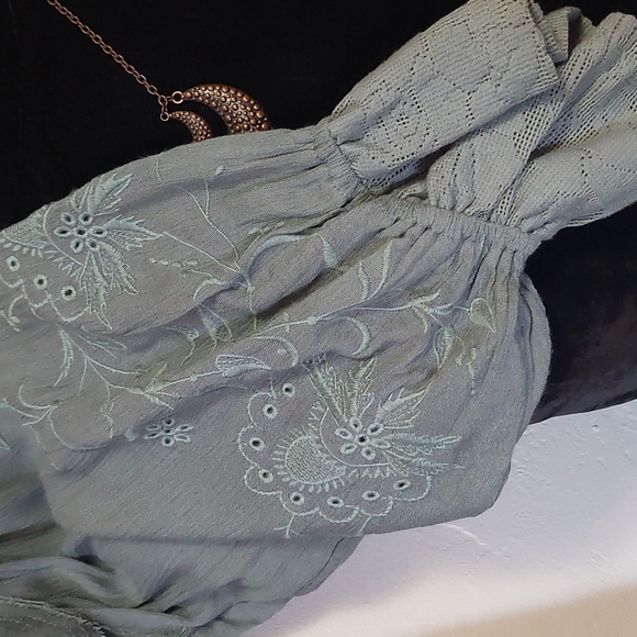 New Womans Boho Ruffle Romper Size Large - Picture 6 of 12